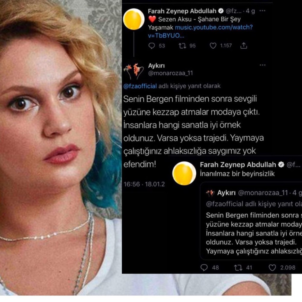 farah zeynep abdullah tan takipcisine cok sert yanit